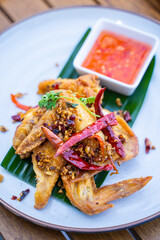 deep fried chicken wing for eat