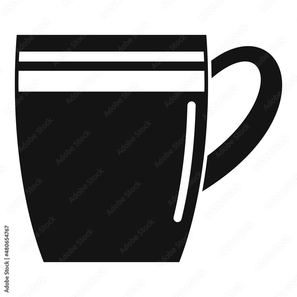 Poster mocha mug icon simple vector. hot tea