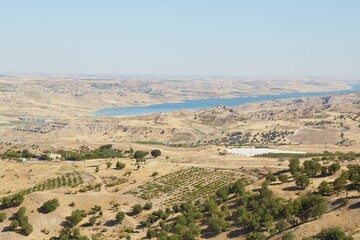 Fototapeta na wymiar View from the ancient Karakus Tumulus in Turkey