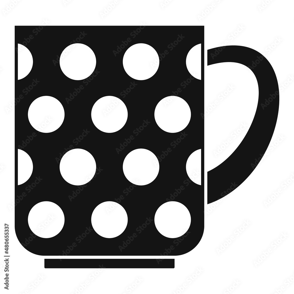 Canvas Prints Cute mug icon simple vector. Hot cup