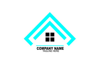 Real estate logo design vector templates, silhouette 