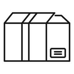Carton box icon outline vector. Delivery package