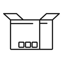 Creative box icon outline vector. Delivery package