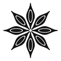 Cinnamon star icon simple vector. Spice stick