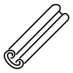 Food cinnamon icon outline vector. Spice stick