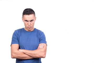 Fototapeta premium Man with his arms crossed in anger