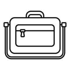 Modern laptop bag icon outline vector. Backpack case