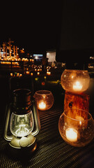 Candles light up the dark in japan