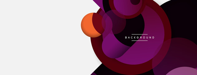 Circle and round shapes abstract background. Vector illustration for wallpaper banner background or landing page