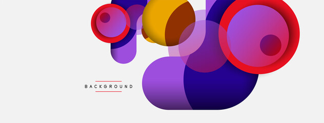 Creative geometric wallpaper. Minimal abstract background. Circles composition vector illustration for wallpaper banner background or landing page