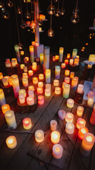 Candles light up the dark in japan