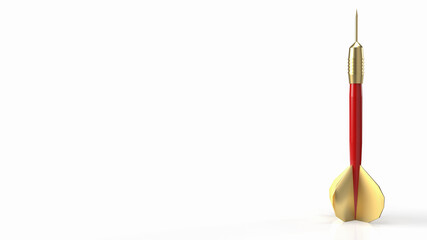 The darts on white background for business concept 3d rendering