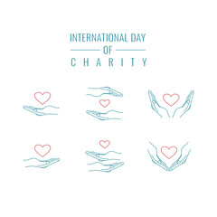 International Day of Charity Vector Designs