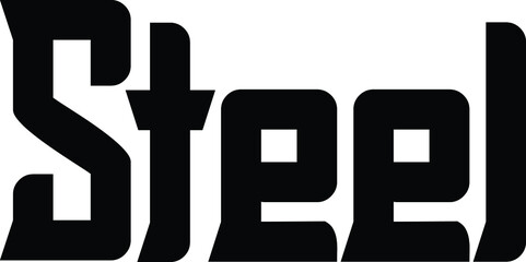Steel Bold Typographic Text Phrase