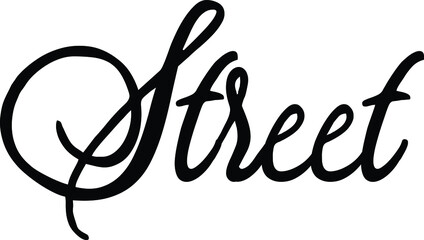 Street Cursive Text Lettering Typography
