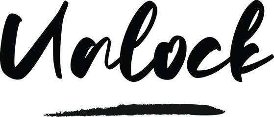 Unlock Vector Typographic Text 