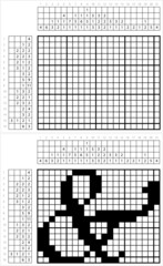 Fototapeta premium Ampersand Icon Nonogram Pixel Art M_2201002