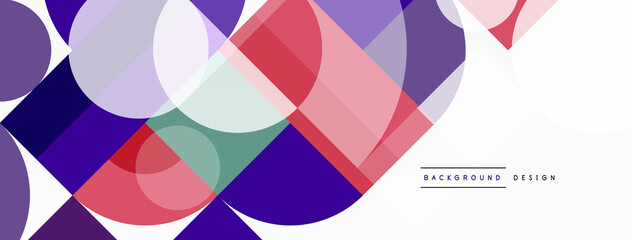 Obraz premium Beautiful abstract background. Circles, triangle shapes, and squares. Minimal geometric template for wallpaper, banner, background or landing