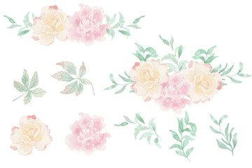 bouquet of flowers and rose flower element