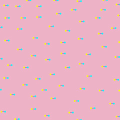 Pattern circles dot line on pink background.