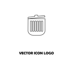 Trash can icon vector. Delete sign. Bin