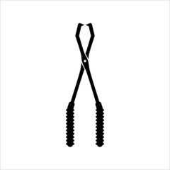 Campfire Tongs Icon, Object Grip, Lift Tool