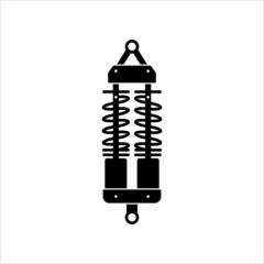 Shock Absorber Icon, Device To Absorb And Damp Shock Impulses