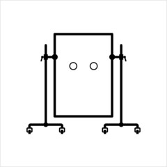 Protector Shield Barrier Icon, Translucent Glass Plexi Sheet Shield