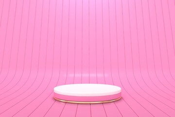 Abstract minimal scene,pastel color design for cosmetic or product display podium 3d render.	
