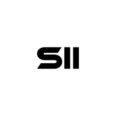 SII letter logo design with white background in illustrator, vector logo modern alphabet font overlap style. calligraphy designs for logo, Poster, Invitation, etc.
