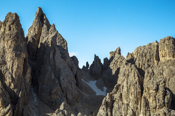 Cadini di Misurina mountain peaks in Trentino dolomite alps, Italy