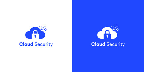 Cloud security logo template for any kind of cloud agency
