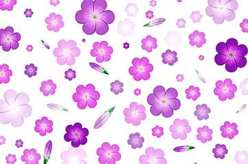 beautiful floral background with lilac flowers and on a light background