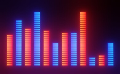 Fototapeta premium 3d render of RGB neon light on darkness background. Abstract Laser lines show at night. Ultraviolet spectrum beam scene
