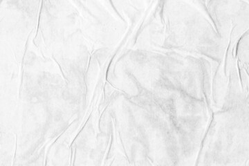 white crumpled and creased paper poster texture background
