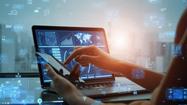 Digital transformation concept. DX Business and technology.