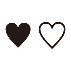 Love icon set. Heart icon vector. Like icon vector symbol