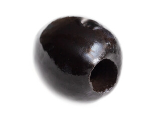 Black olives isolated on a white background.