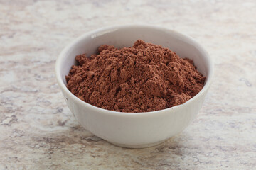 Natural organic cocoa powder for culinary