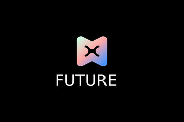 Abstract Modern Futuristic Logo Design