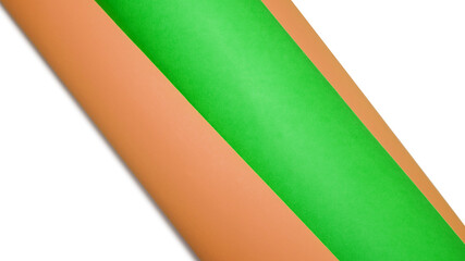 Multicolor cardboard paper kept on white background