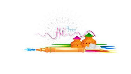 ABSTRACT ILLUSTRATION OF HOLI. HAPPY HOLI