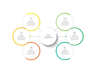 Business infographic timeline icons designed for abstract background template