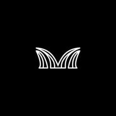 letter M Modern line logo