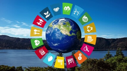 Environmental technology concept. Sustainable development goals. SDGs.