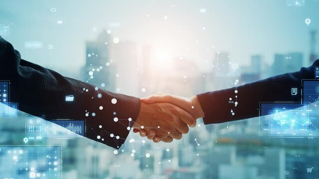 Business and technology concept. Communication network. Data analysis. Management strategy. Digital transformation.