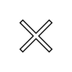 Close icon. Delete sign and symbol. cross sign