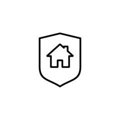 Fototapeta na wymiar house insurance icon. house protection sign and symbol