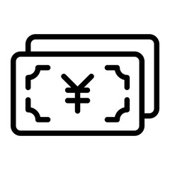 Fototapeta premium renminbi line icon