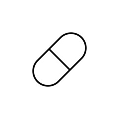 Pills icon. capsule icon. Drug sign and symbol
